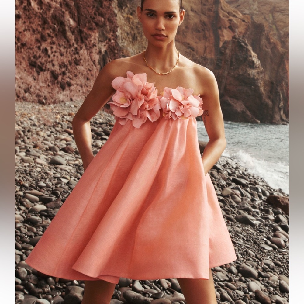 Authentic w/receipt Zimmermann Natura strapless dress